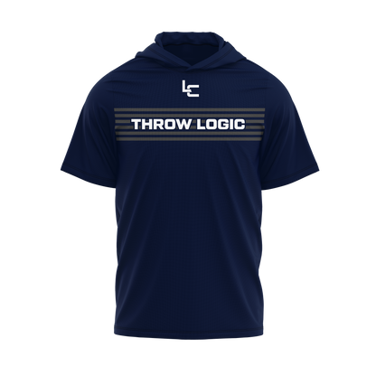 Throw Logic Stripped Short Sleeve Hoodie - Ships in 3-4 Weeks