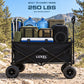 Electric Folding Wagon 500W – Motorized Utility Cart with All-Terrain Wheels Black
