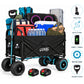 Electric Folding Wagon 500W – Motorized Utility Cart with All-Terrain Wheels Black