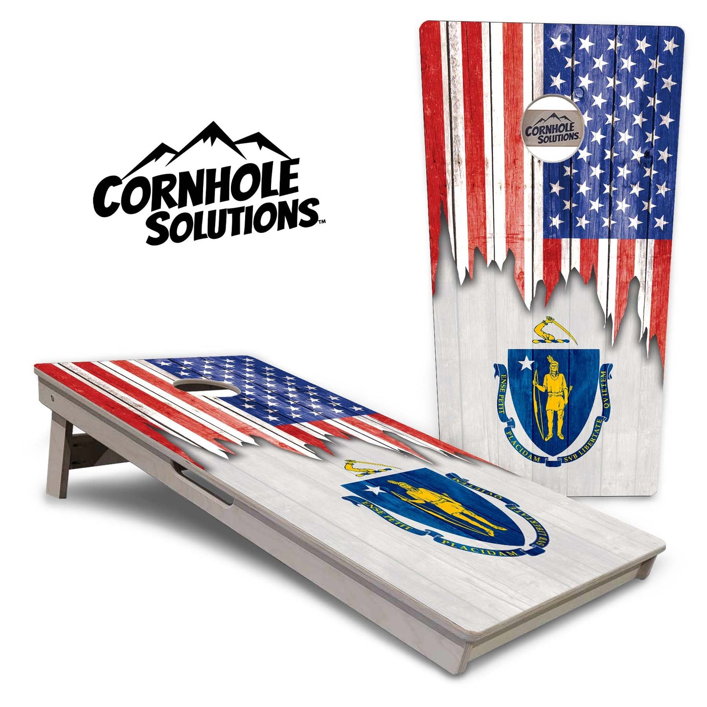 State Flags Massachusetts to New Jersey Cornhole Boards - Professional Tournament Series