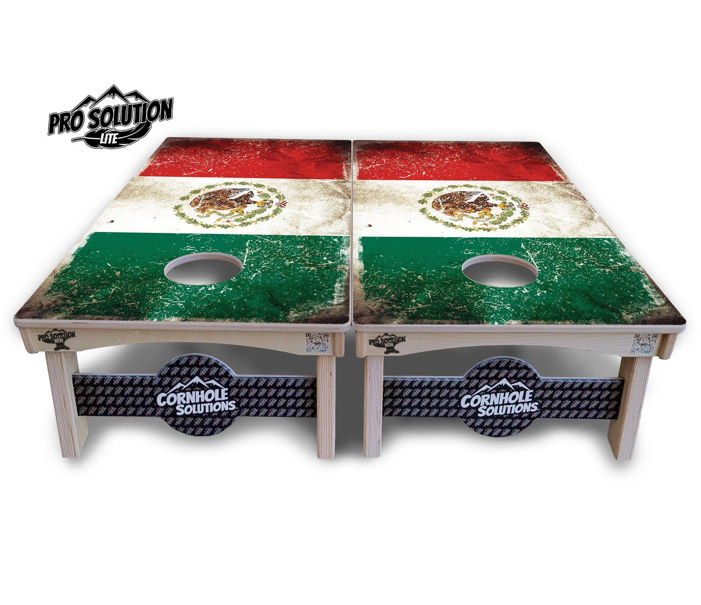 Mexico Flag Cornhole Boards – Pro Lite or Pro Elite