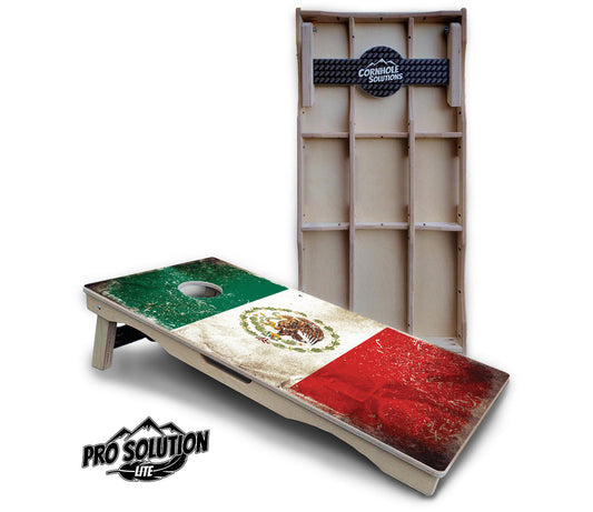 Mexico Flag Cornhole Boards - Pro Solution Lite Series