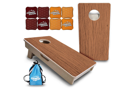 Mini Cornhole Boards - Brown Wood