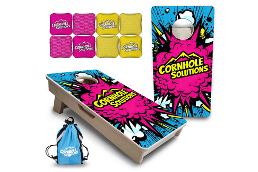 Mini Cornhole Boards - CS Pink Explosion