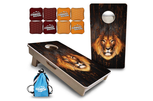 Mini Cornhole Boards - Dark Burnt Wood