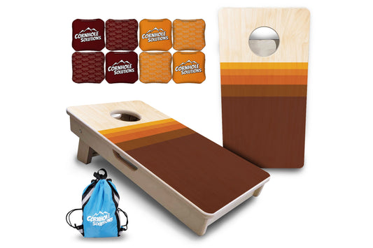 Mini Cornhole Boards - Retro Wood Gradient