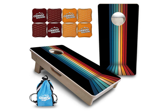 Mini Cornhole Boards - Retro Color Stripes