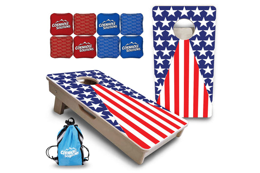 Mini Cornhole Boards - Stars & Stripes Triangle