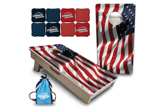 Mini Cornhole Boards - Waving Flag