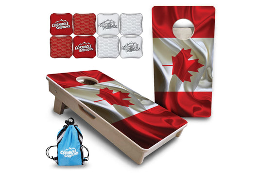 Mini Cornhole Boards - Wavy Canadian Flag