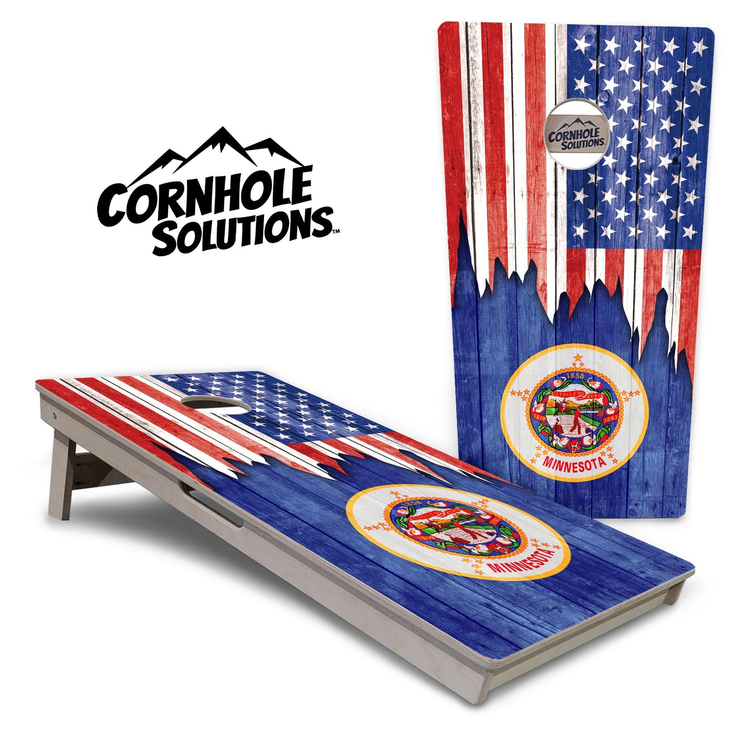 State Flags Massachusetts to New Jersey Cornhole Boards - Professional Tournament Series