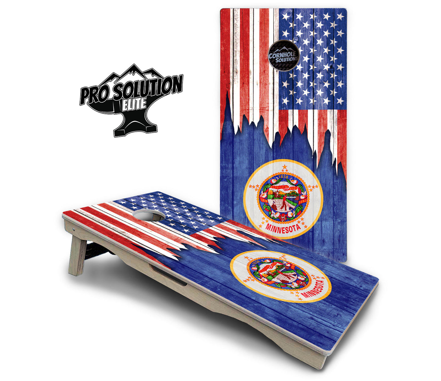 State Flag Designs Massachusetts to New Jersey Cornhole Boards - Pro Solution Elite Series