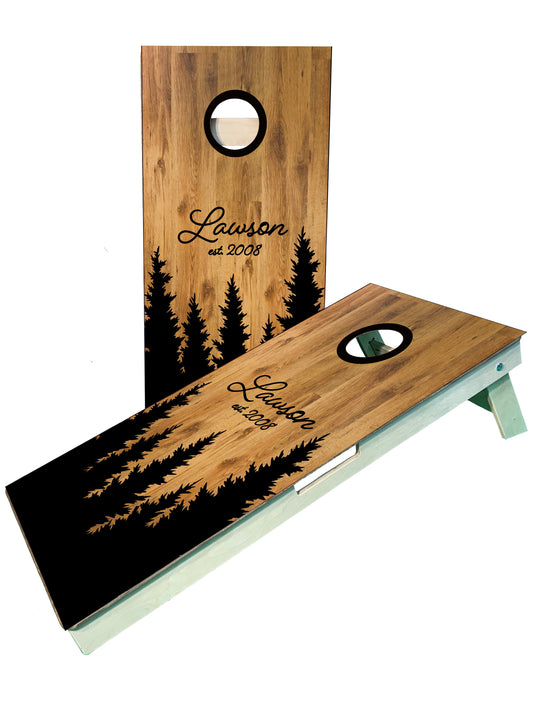 Custom Family Last Name/Est Cornhole Boards for Backyard/Wedding/Family Gift