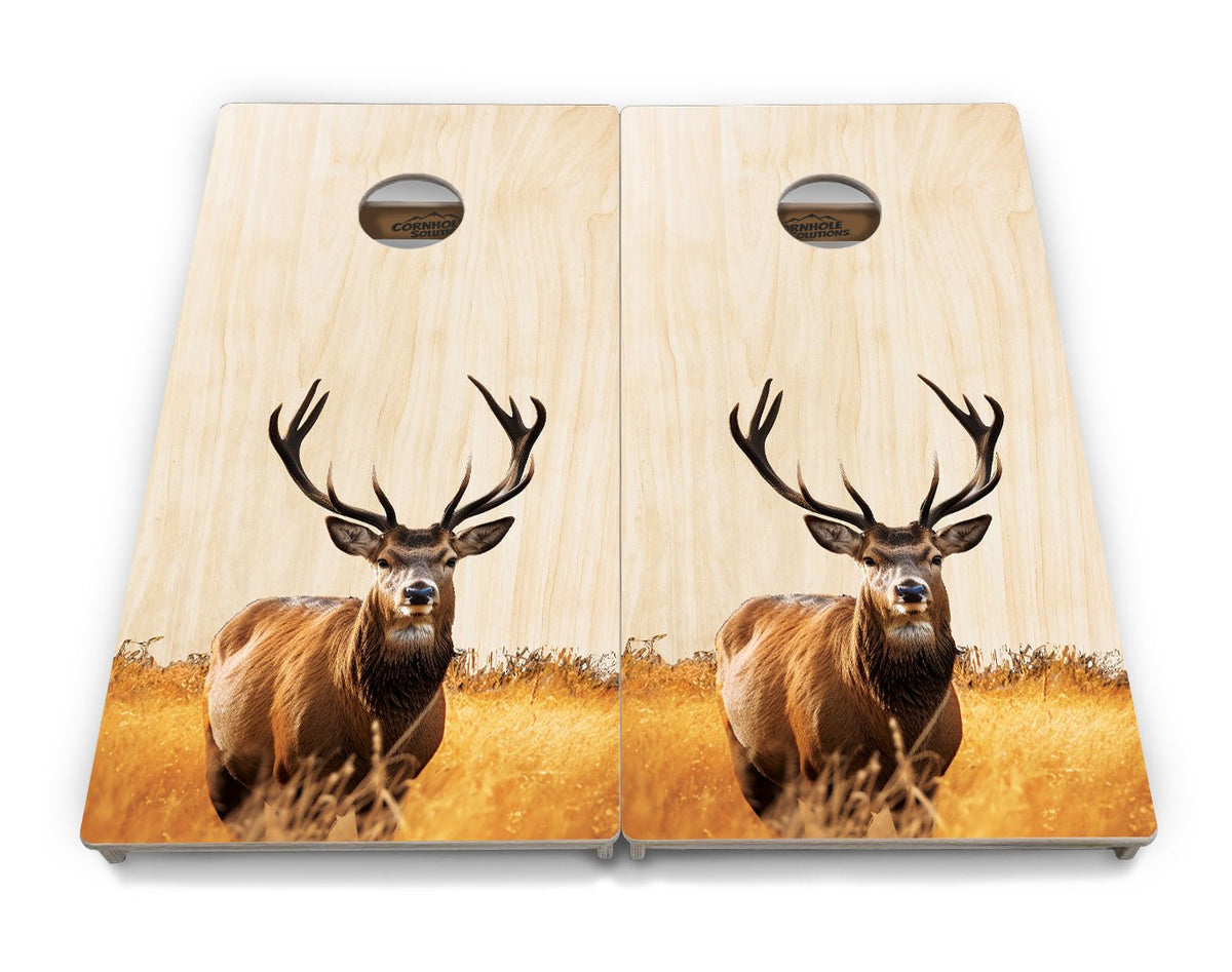 Natural Deer & Fish Cornhole Boards – Tournament Series