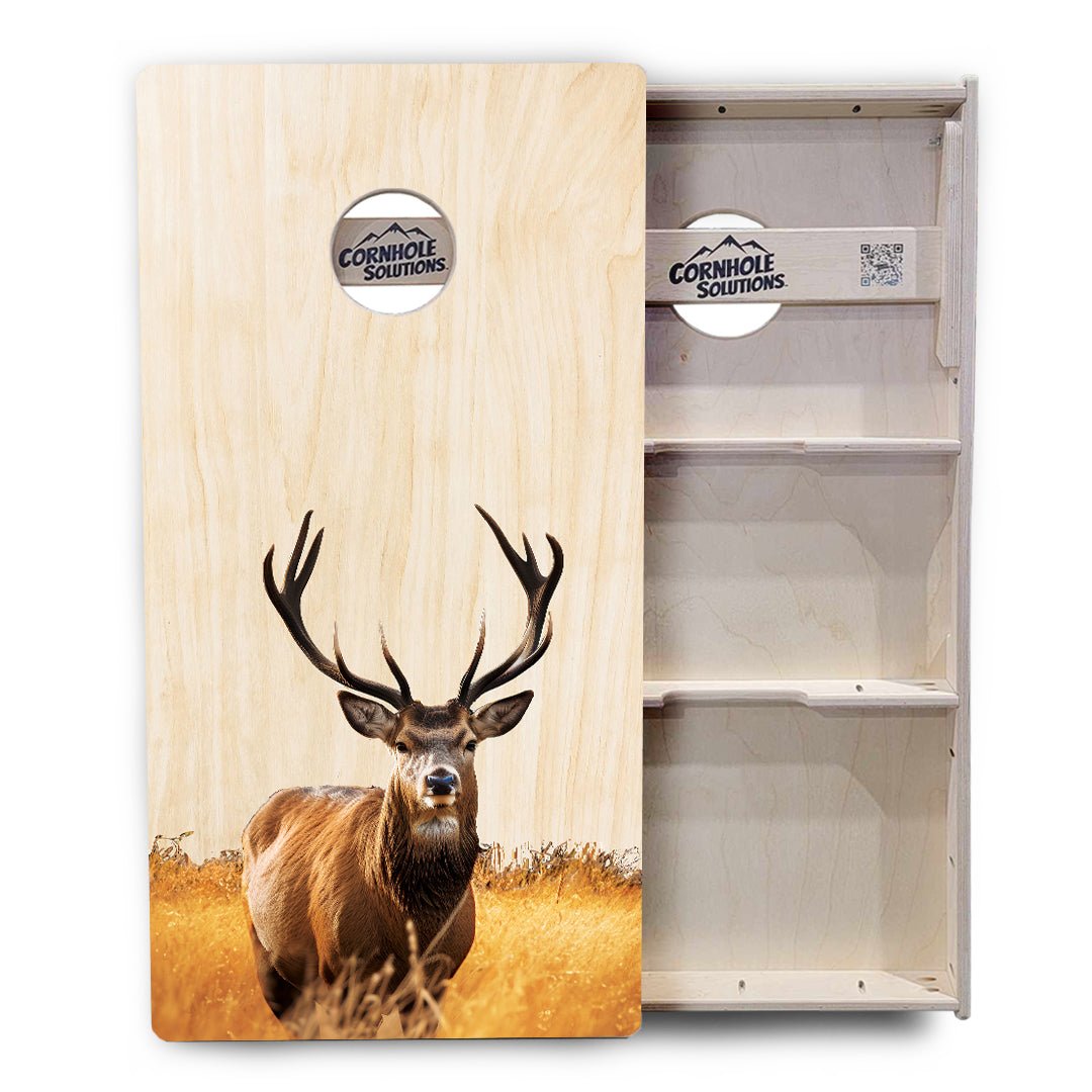 Natural Deer & Fish Cornhole Boards – Tournament Series