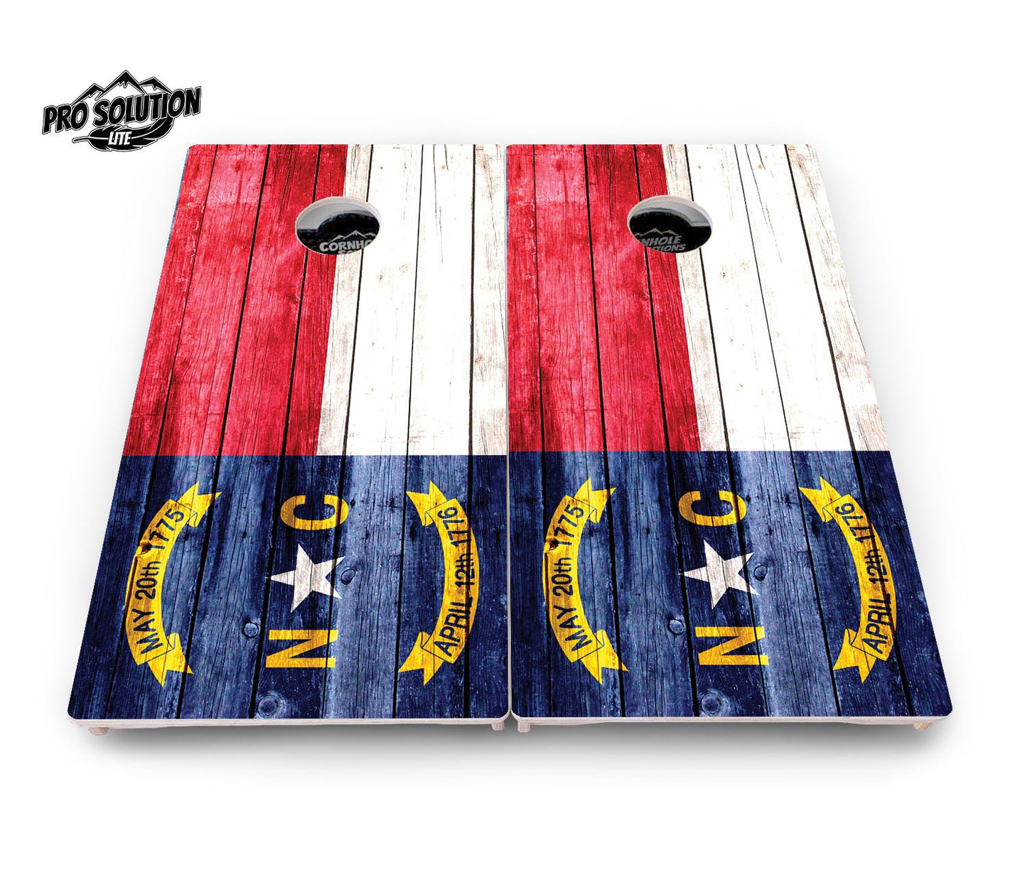 North Carolina Rustic Flag Cornhole Boards – Pro Lite or Pro Elite