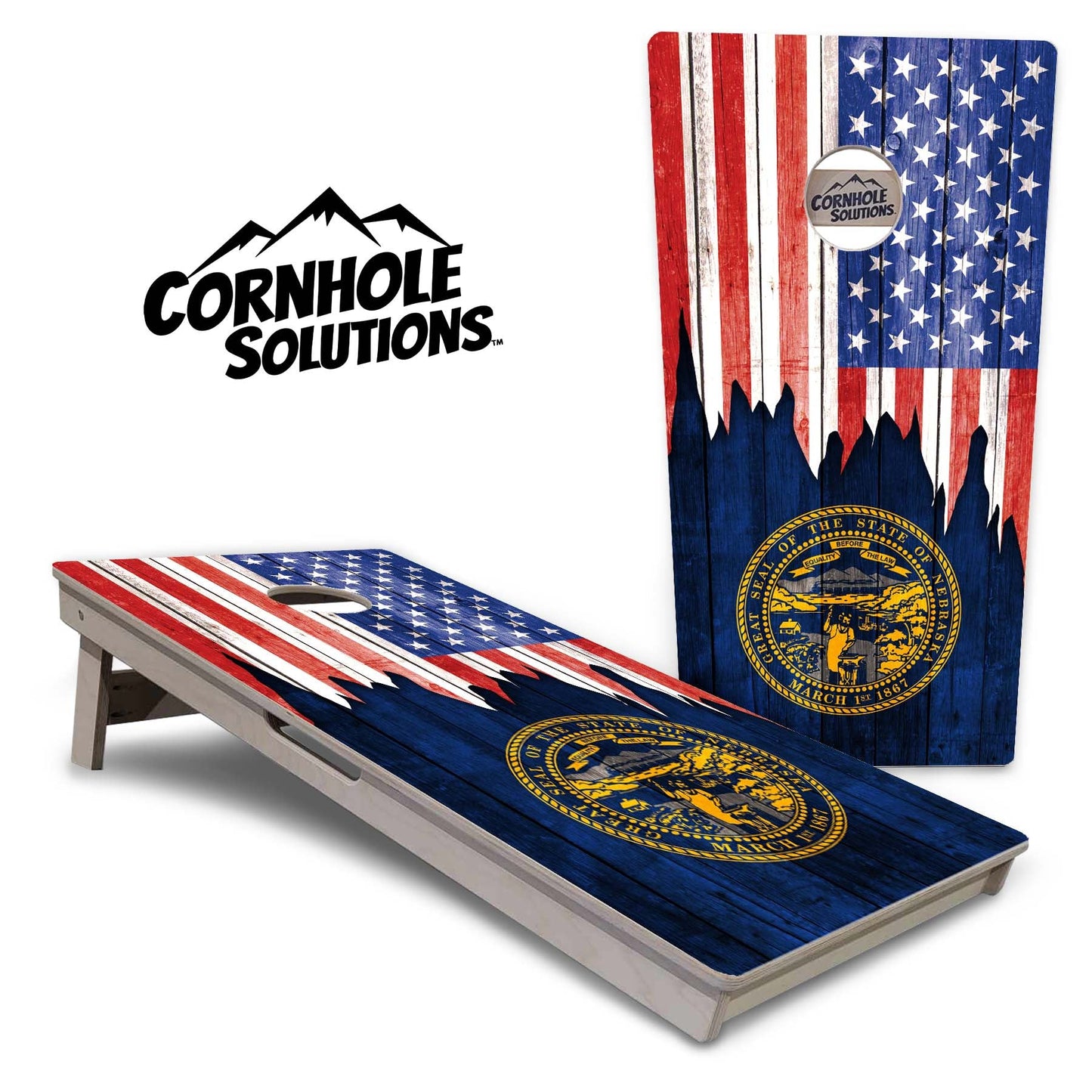 State Flags Massachusetts to New Jersey Cornhole Boards - Professional Tournament Series