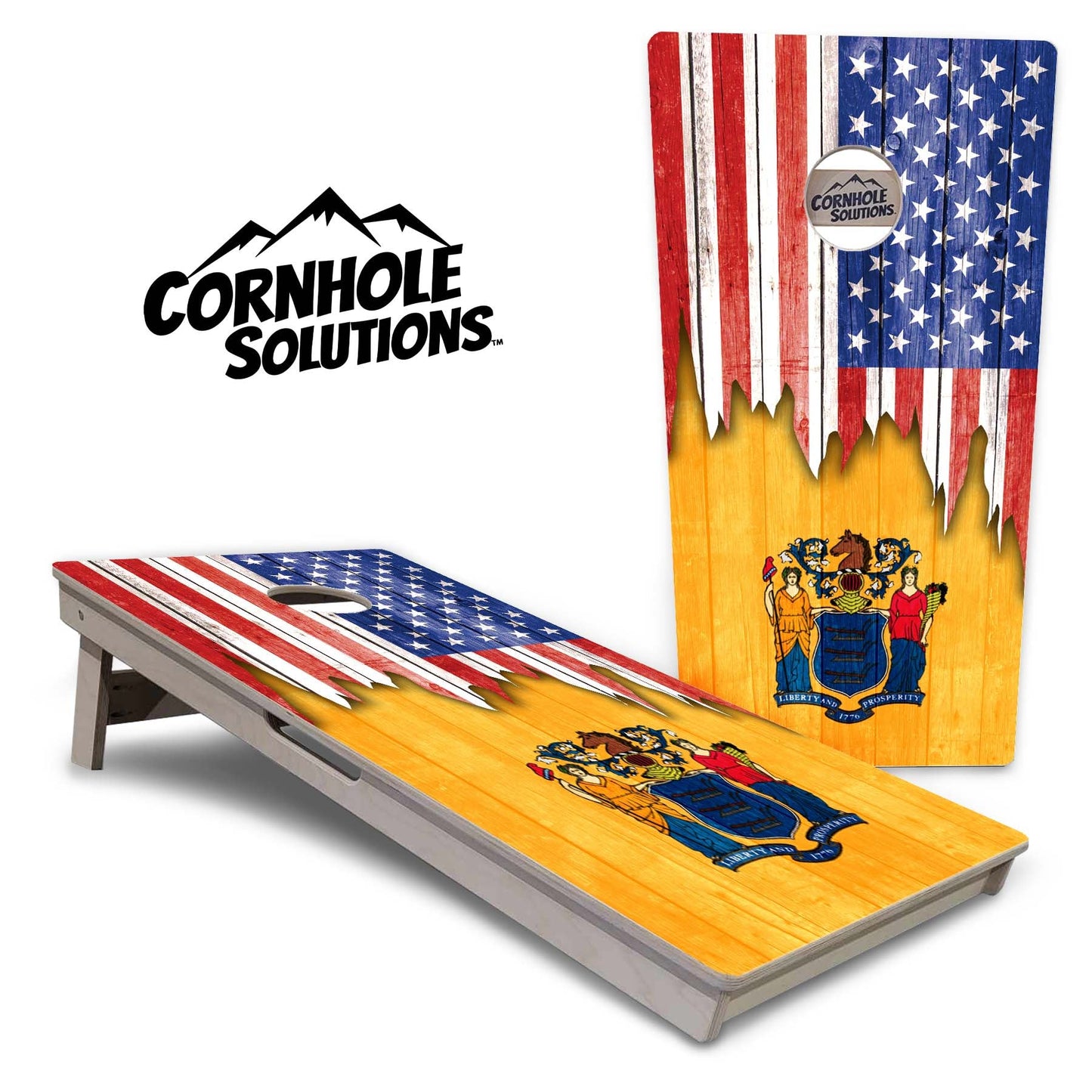 State Flags Massachusetts to New Jersey Cornhole Boards - Professional Tournament Series