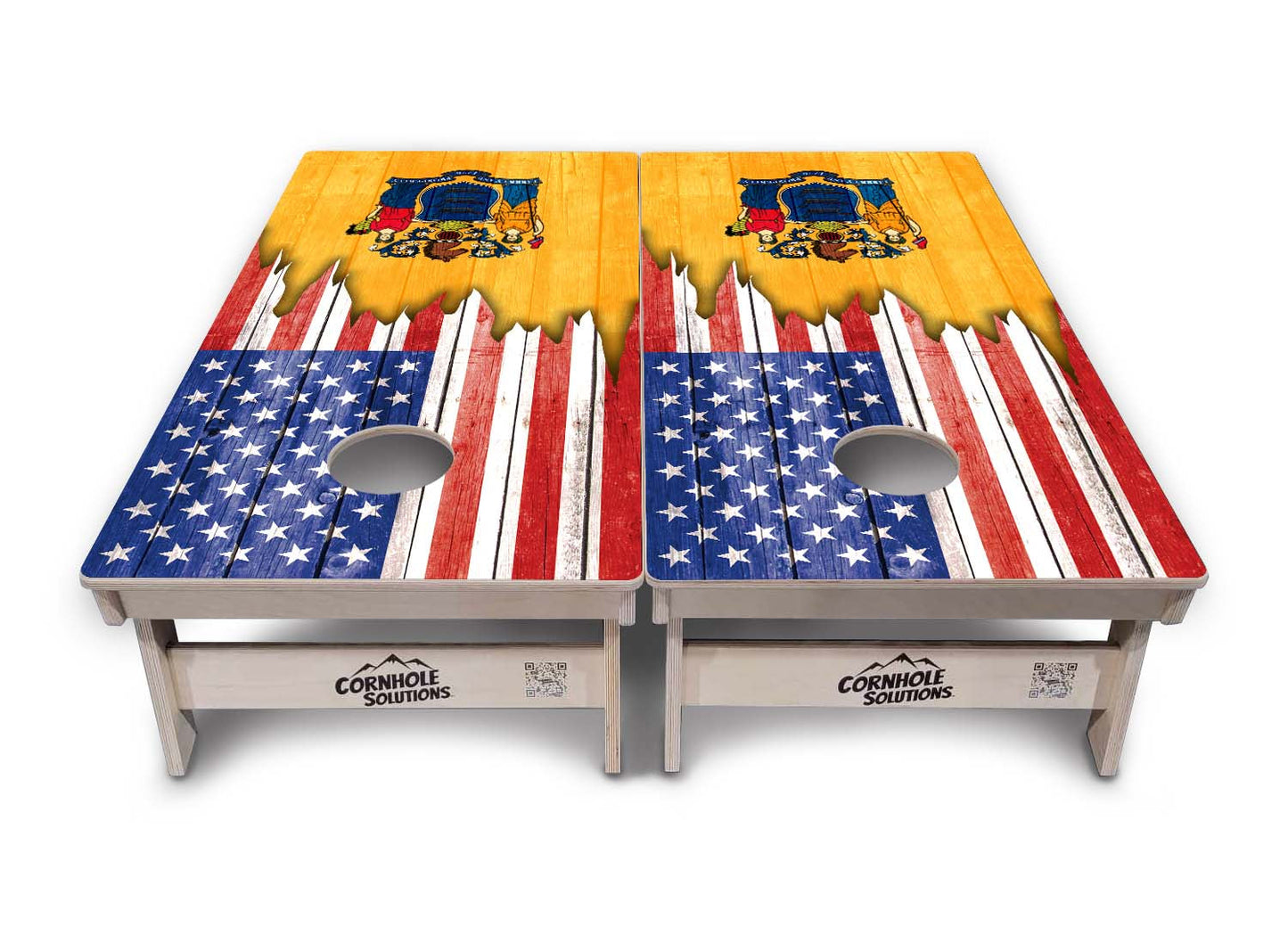 State Flags Massachusetts to New Jersey Cornhole Boards - Professional Tournament Series