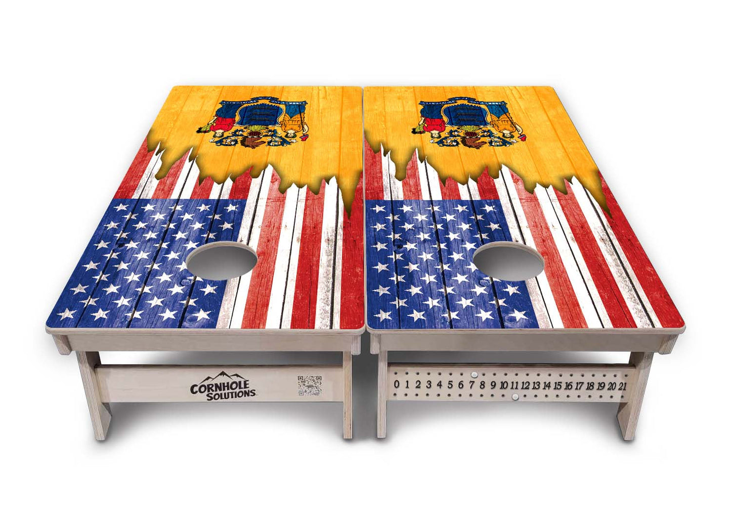 State Flags Massachusetts to New Jersey Cornhole Boards - Professional Tournament Series