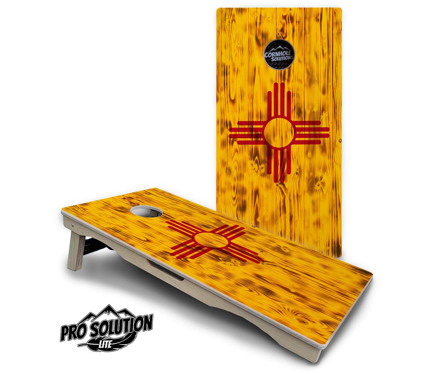 New Mexico Rustic Flag Cornhole Boards – Pro Lite or Pro Elite