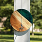 One of a Kind Green Pearl Epoxy Resin Live-Edge Wood Hook and Ring Toss Game