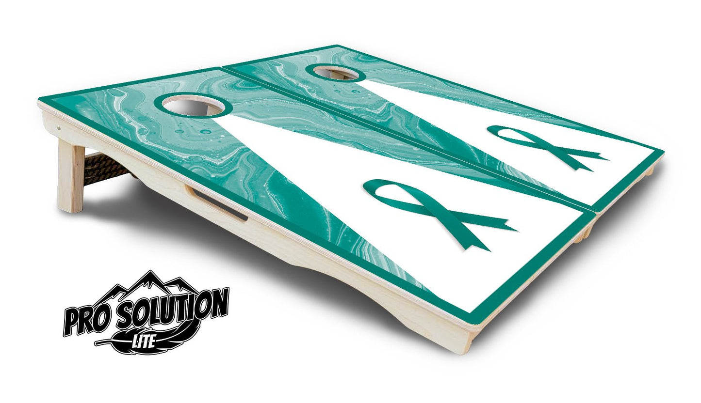 Cancer Awareness Cornhole Boards - Pro Solution Lite Series