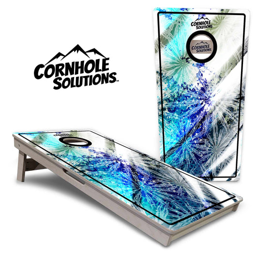 Blue Color Burst Cornhole Boards - Professional Tournament Series