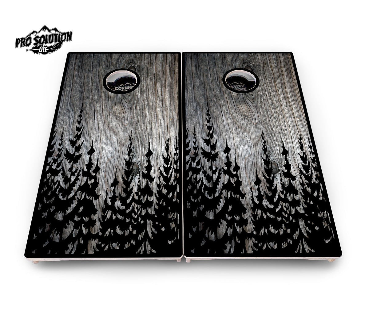 Greyscale Pines Cornhole Boards – Pro Lite or Pro Elite