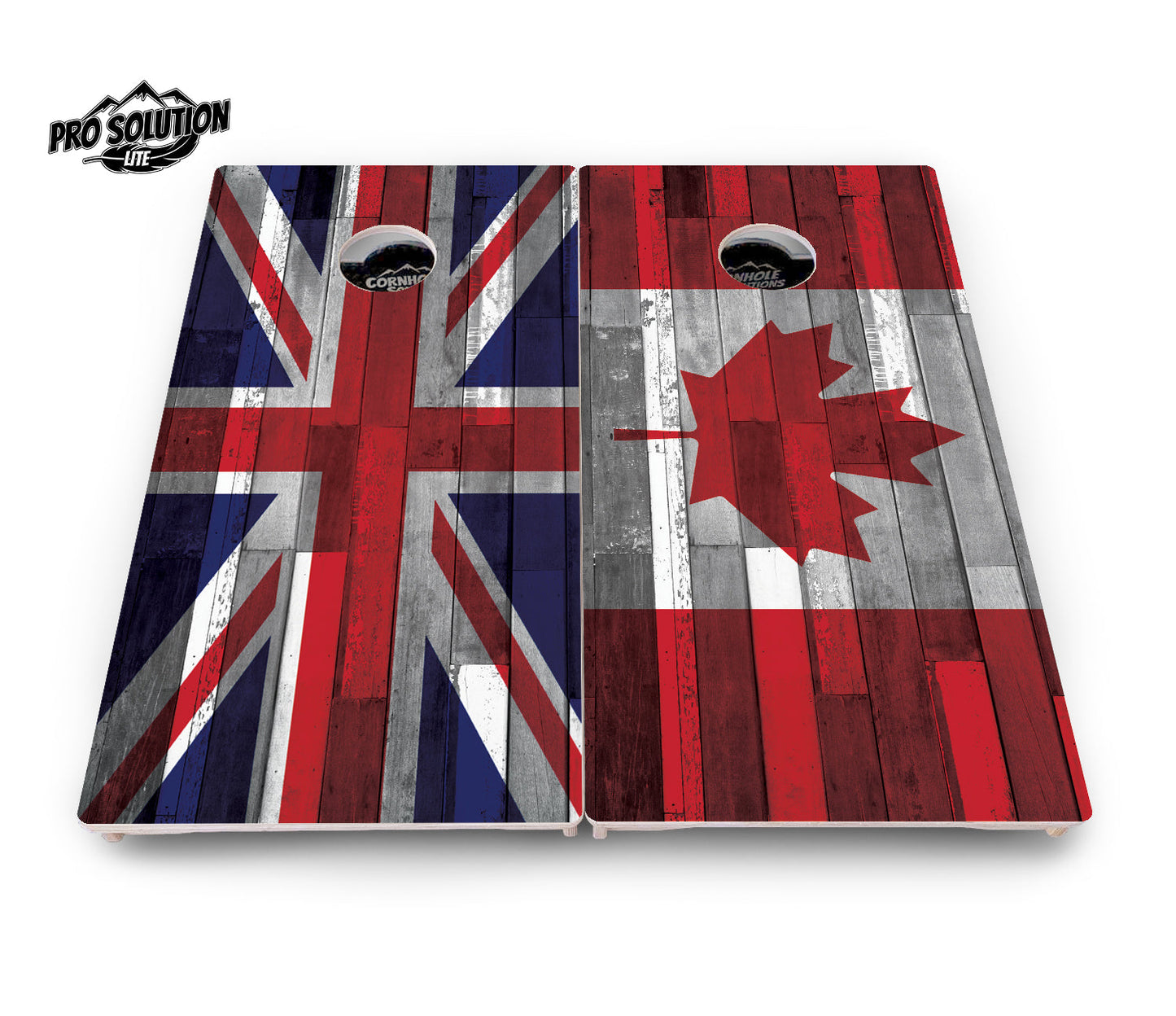 USA / Canada / Union Jack Plank Flag Cornhole Boards - Pro Solution Lite Series