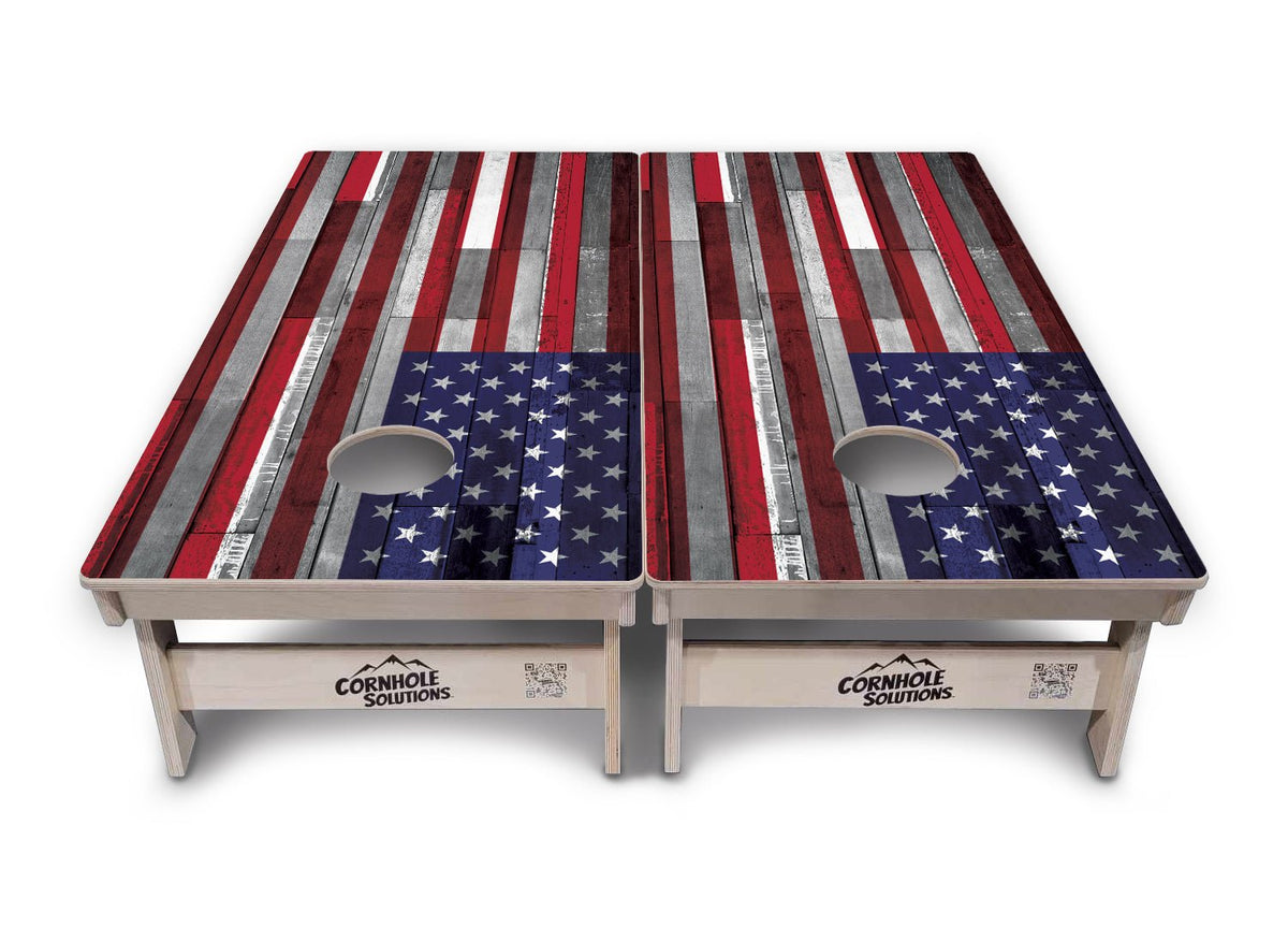 Plank Flag Cornhole Boards – Tournament Series