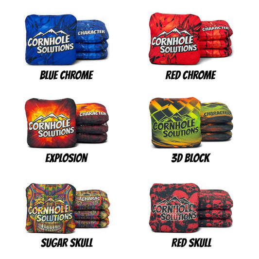 Pro Character Series Cornhole Bags - Regulation 6"x6" - Set of 4 - Patterns