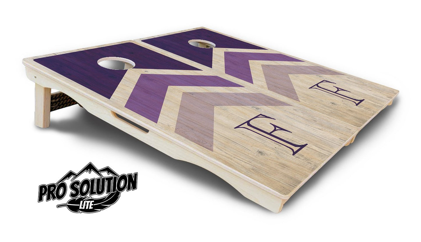 Purple Wedding Arrows Cornhole Boards – Pro Lite or Pro Elite