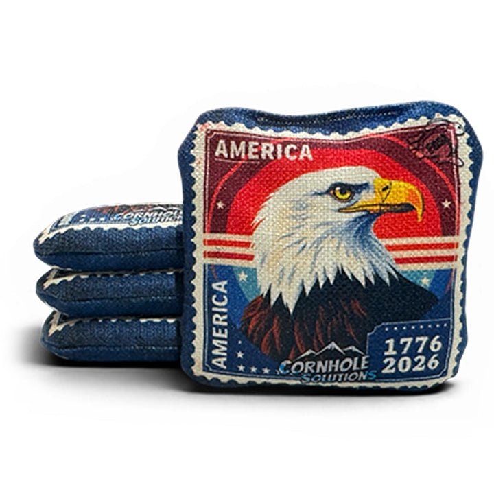 American Stamp Collection - Pro Style REC Cornhole Bags – Regulation 6"x6" – Full Set of 8