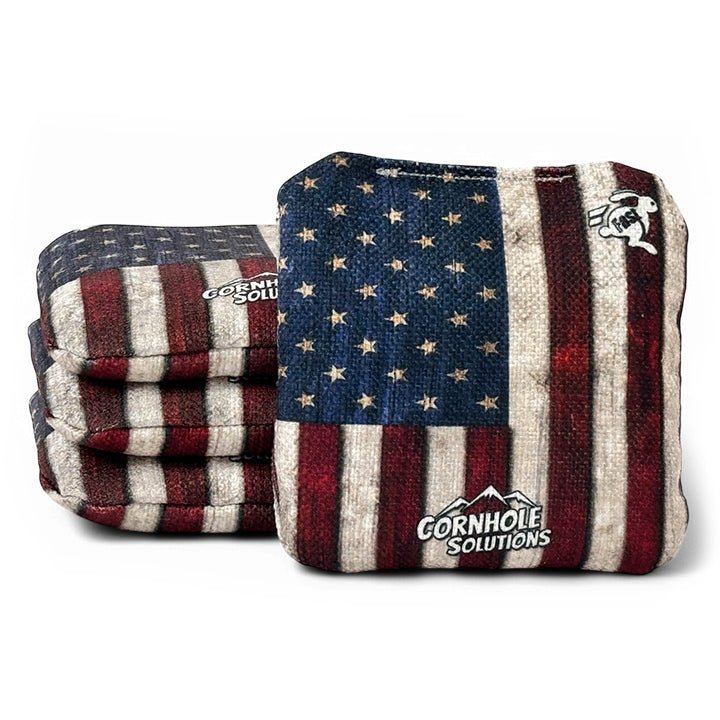 DTOM/Flag - Pro Style REC Cornhole Bags – Regulation 6"x6" – Full Set of 8