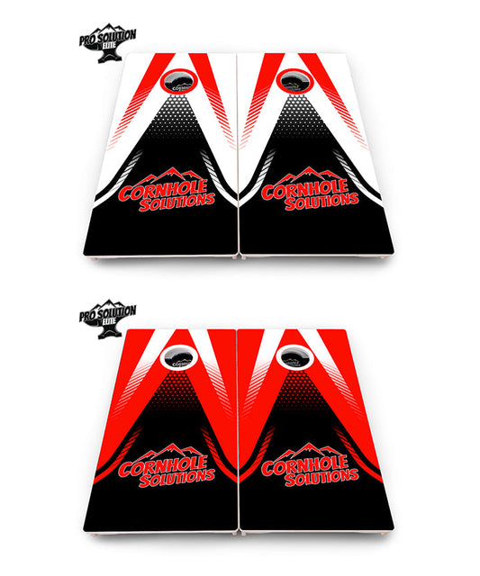 Red & Black CS Logo Cornhole Boards - Pro Solution Elite Series