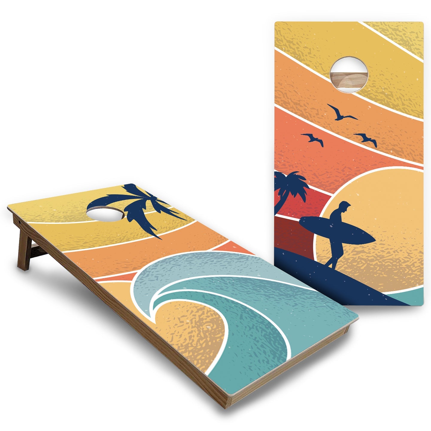Beach & Mountain Cornhole Boards - Backyard Series