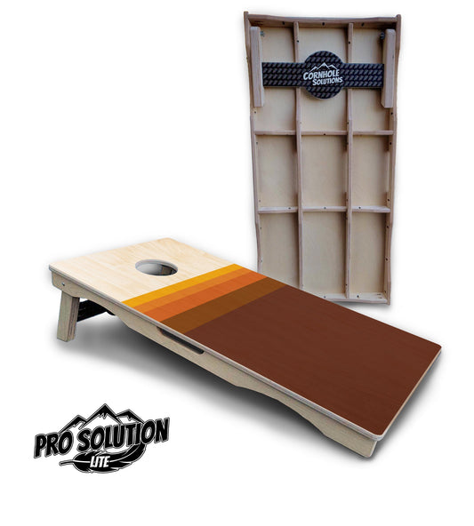Retro Wood Gradient Cornhole Boards - Pro Solution Lite Series