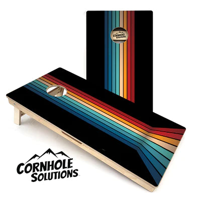 Tournament Quality Cornhole Boards - Retro Stripes