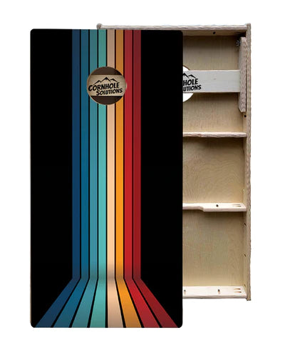 Tournament Quality Cornhole Boards - Retro Stripes