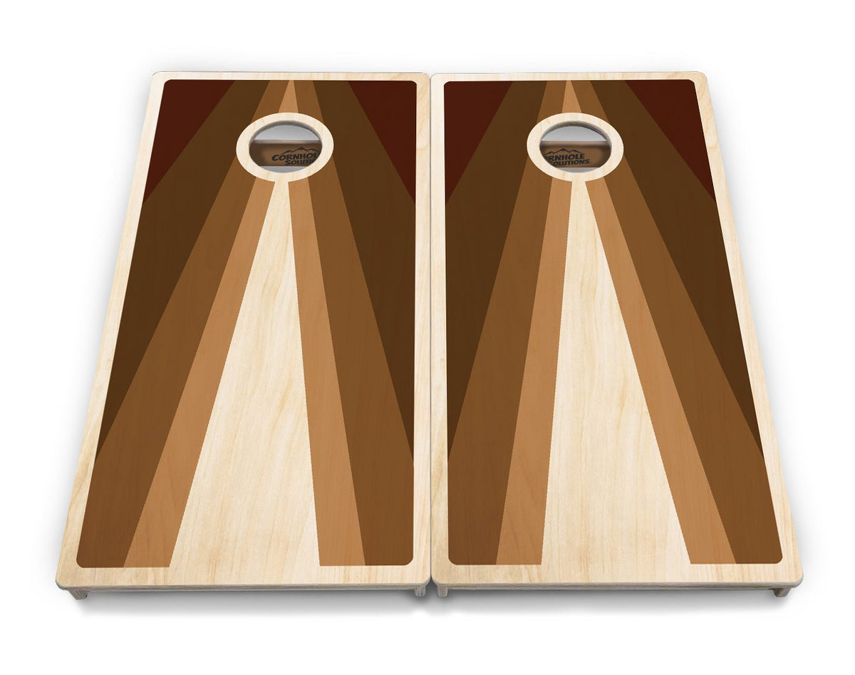 Retro Wood Triangle Cornhole Boards – Tournament Series