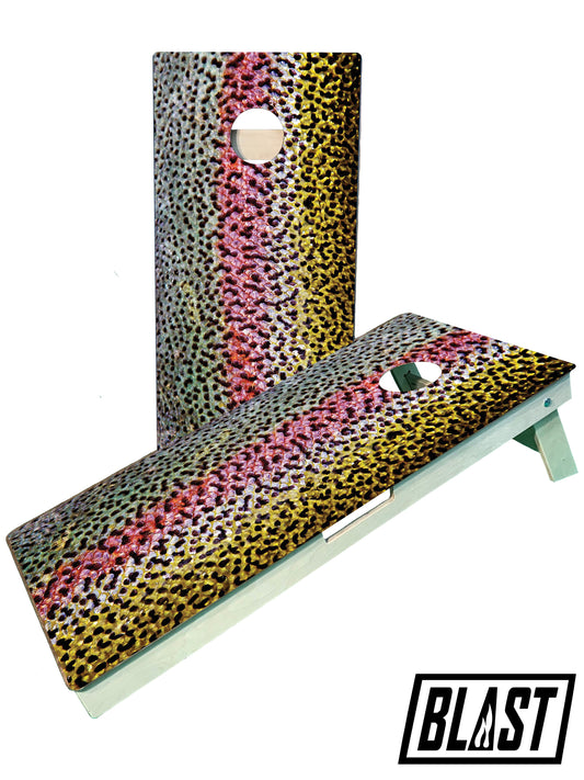 Rainbow Trout Fishing Cornhole Boards