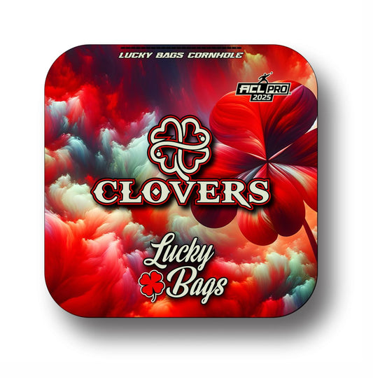 Lucky Bags Cornhole Clover - Red Clouds