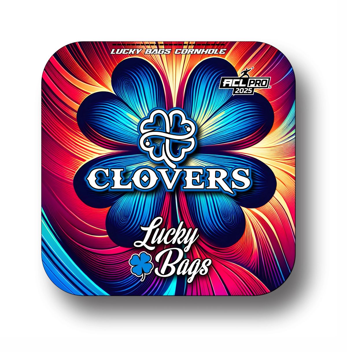 Lucky Bags Cornhole Clover - Blue Swirl