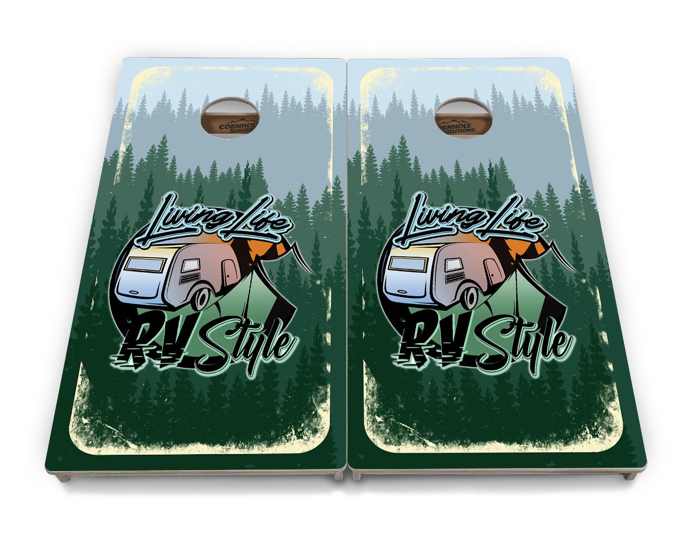 Living Life RV Style Cornhole Boards - Professional Tournament Series