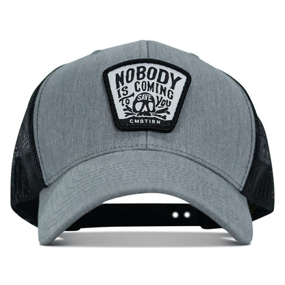 Nobody Is Coming To Save You Skull Patch Snapback Hat