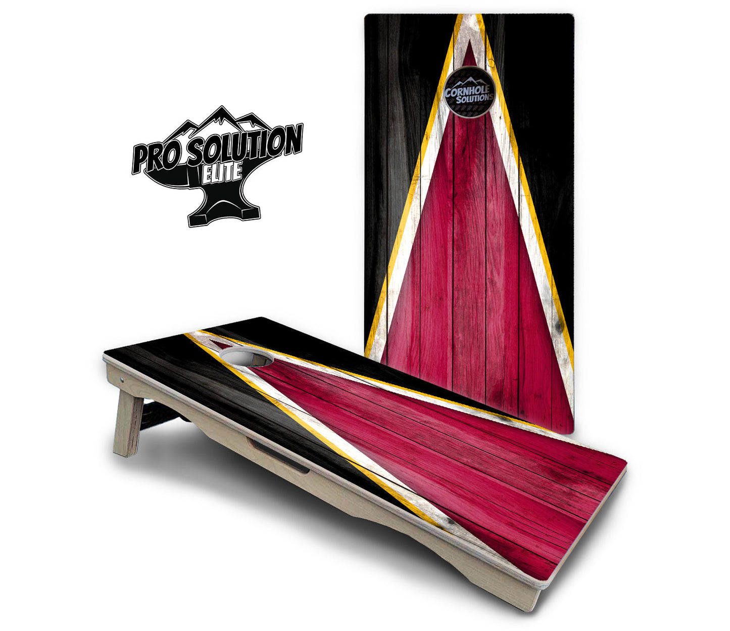 Team Color Triangle Cornhole Boards - Pro Solution Elite Series