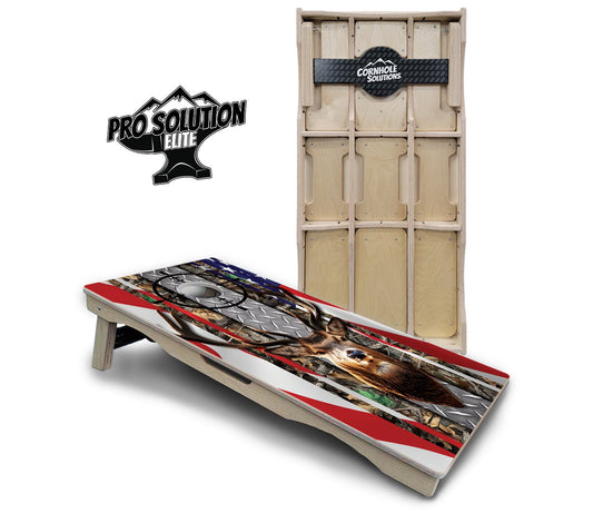Scope Deer & Fish Cornhole Boards - Pro Elite Series