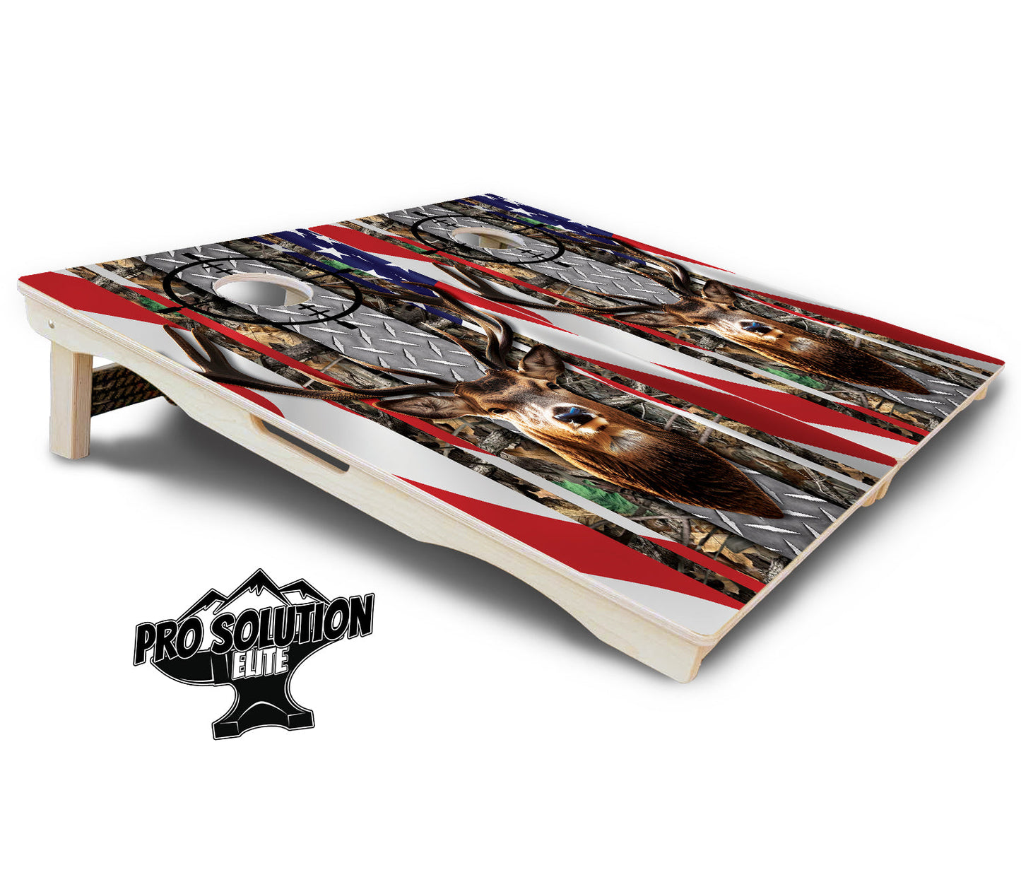 Scope Deer & Fish Cornhole Boards - Pro Solution Elite Series