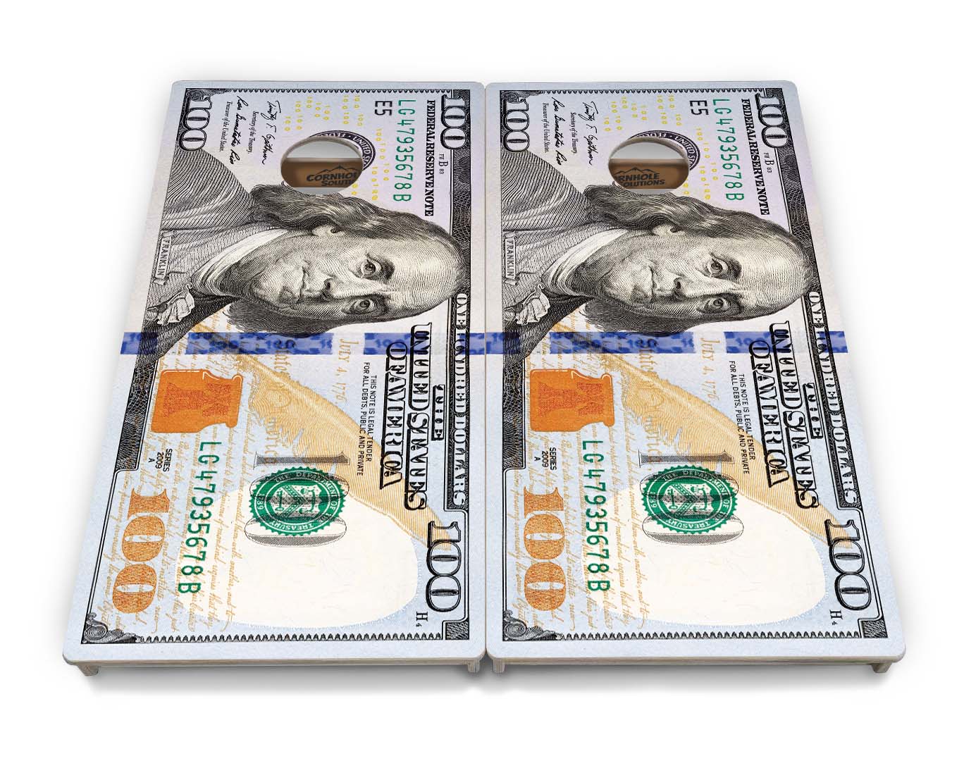 $100 Bill Cornhole Boards - Tournament Series